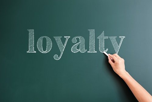 loyalty written on blackboard